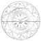 Quickway Imports Vintage Roman Numerical Wall Clock with Black Metal Leaf Design Frame, for Dining, Living Room QI004254 - alternate 3